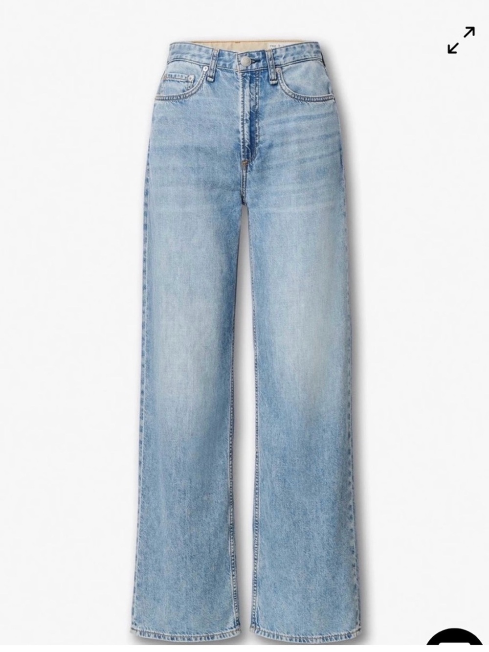 NEW Rag & Bone The Logan Mid-Rise Wide Leg Women’s Jeans Featherweight, Audrey